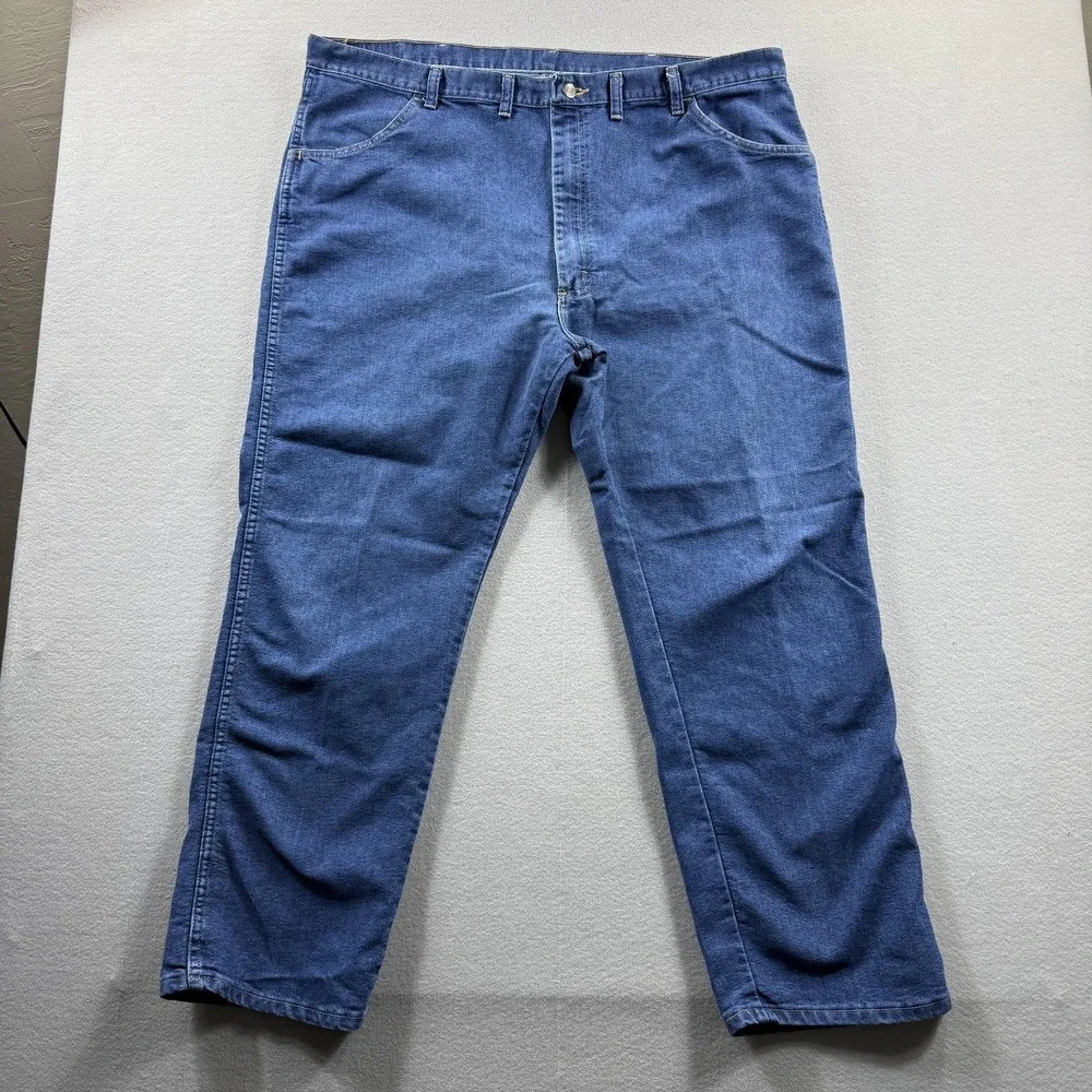 Wrangler Authentic Jeans Mens 44x28 Blue Medium Regular Straight Denim Casual